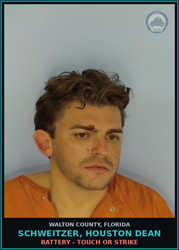 Booking mugshot of SCHWEITZER, HOUSTON DEAN in Walton County