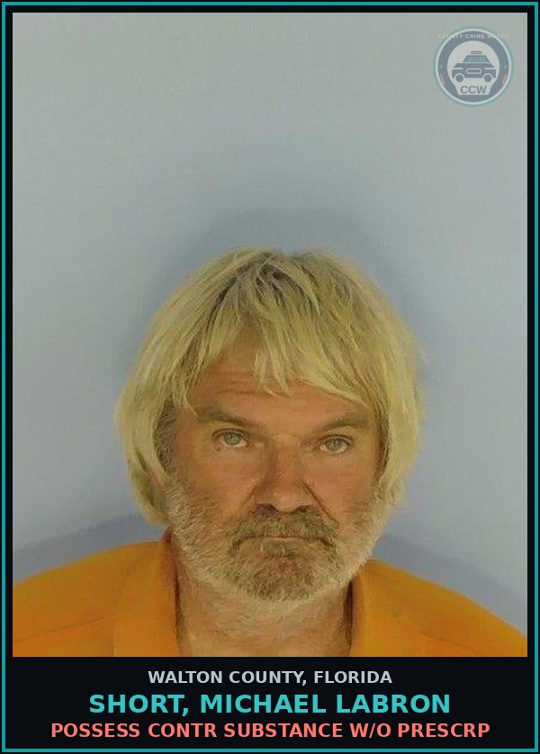 Booking mugshot of Short, Michael Labron in Walton County