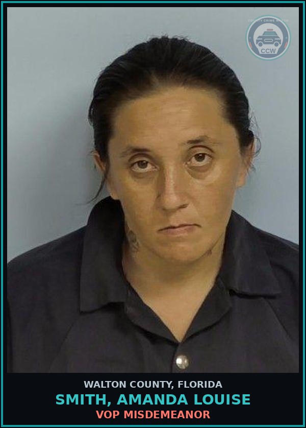 Booking mugshot of SMITH, AMANDA LOUISE in Walton County