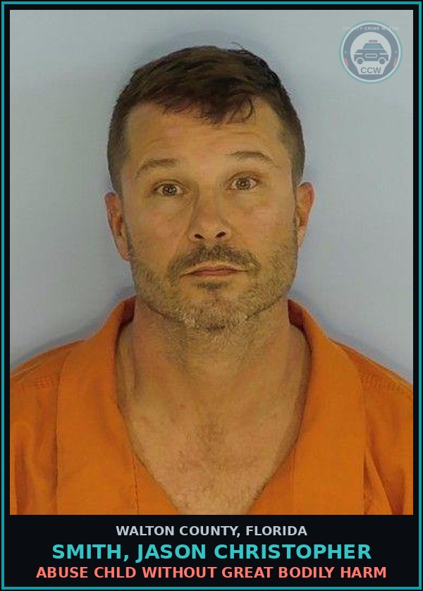 Booking mugshot of SMITH, JASON CHRISTOPHER in Walton County