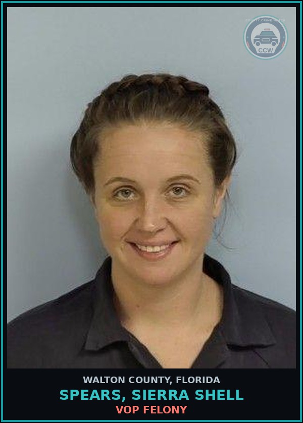 Booking mugshot of SPEARS, SIERRA SHELL in Walton County