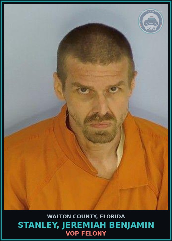 Booking mugshot of STANLEY, JEREMIAH BENJAMIN in Walton County