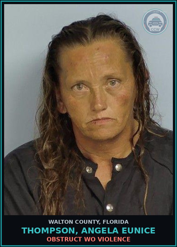 Booking mugshot of THOMPSON, ANGELA EUNICE in Walton County