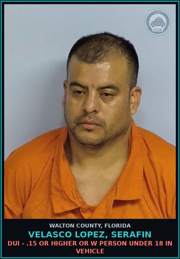 Booking mugshot of VELASCO LOPEZ, SERAFIN in Walton County
