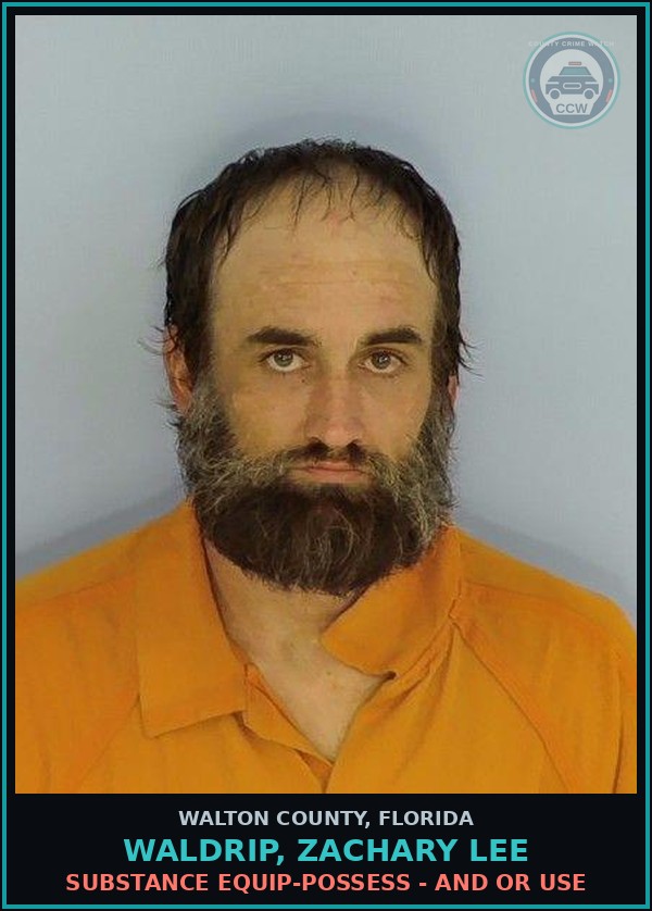 Booking mugshot of WALDRIP, ZACHARY LEE in Walton County