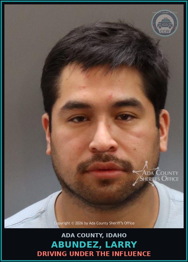 Booking mugshot of Abundez, Larry in Ada County
