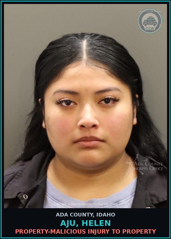 Booking mugshot of Aju, Helen in Ada County