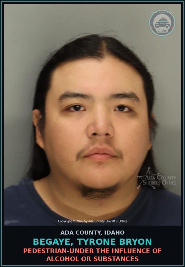 Booking mugshot of Begaye, Tyrone Bryon in Ada County