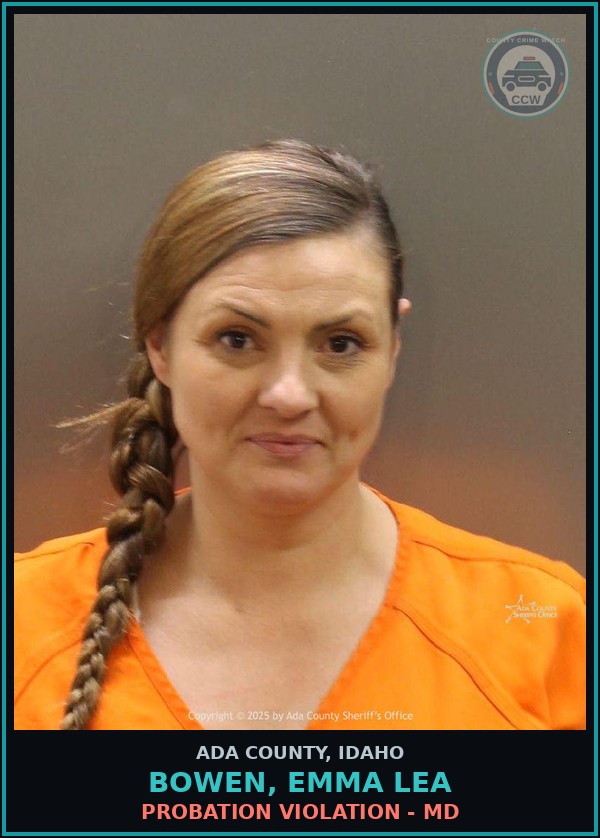 Booking mugshot of Bowen, Emma Lea in Ada County