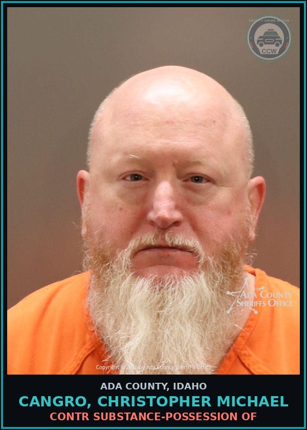 Booking mugshot of Cangro, Christopher Michael in Ada County