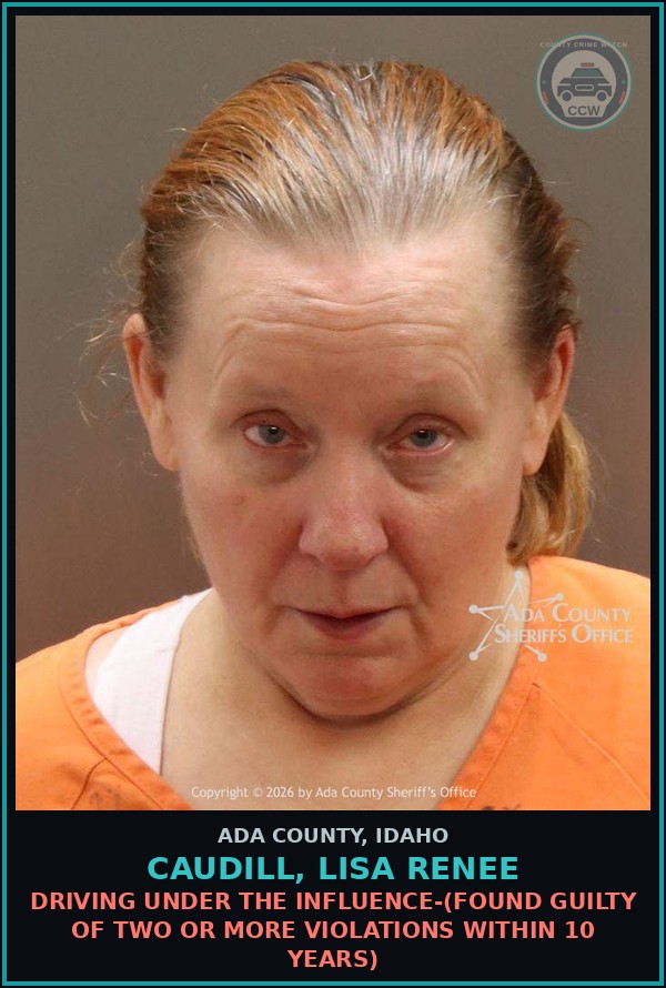 Booking mugshot of Caudill, Lisa Renee in Ada County