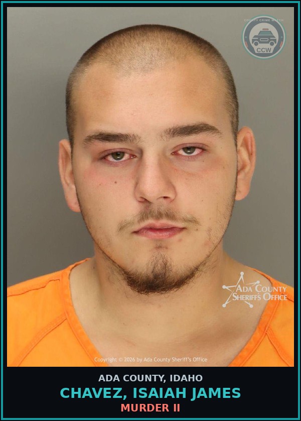 Booking mugshot of Chavez, Isaiah James in Ada County