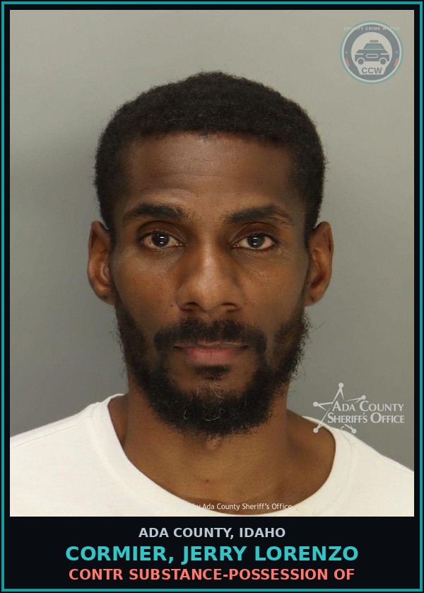 Booking mugshot of Cormier, Jerry Lorenzo in Ada County