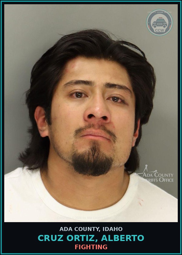 Booking mugshot of Cruz ortiz, Alberto in Ada County