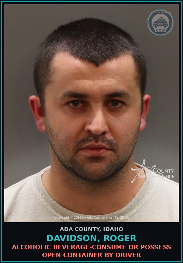 Booking mugshot of Davidson, Roger in Ada County
