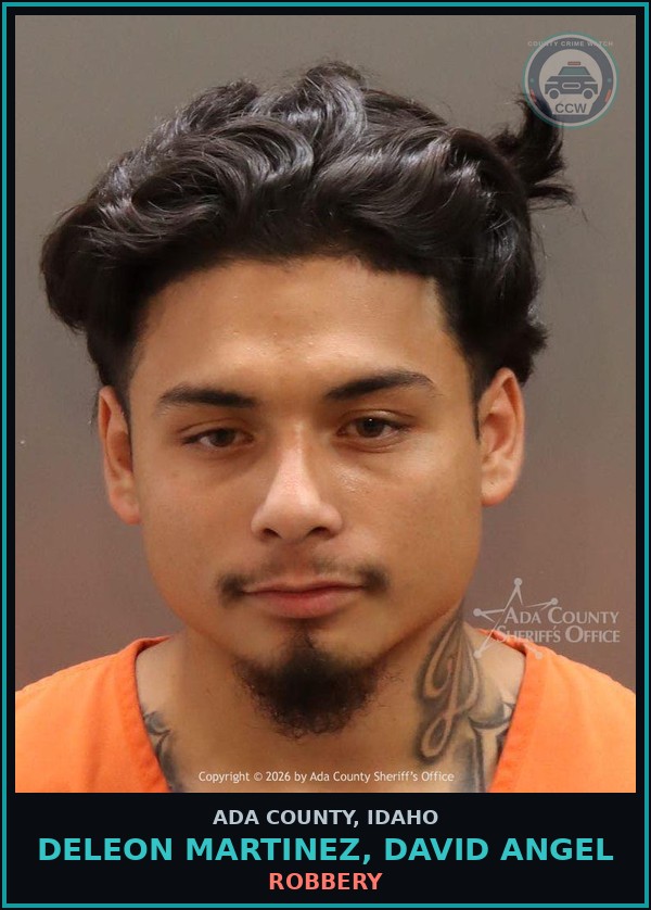 Booking mugshot of Deleon martinez, David Angel in Ada County