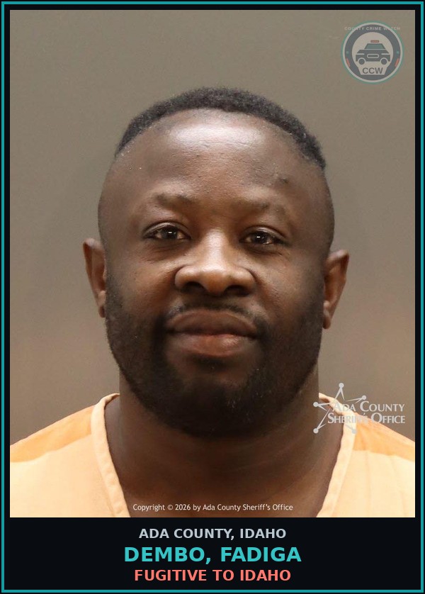 Booking mugshot of Dembo, Fadiga in Ada County