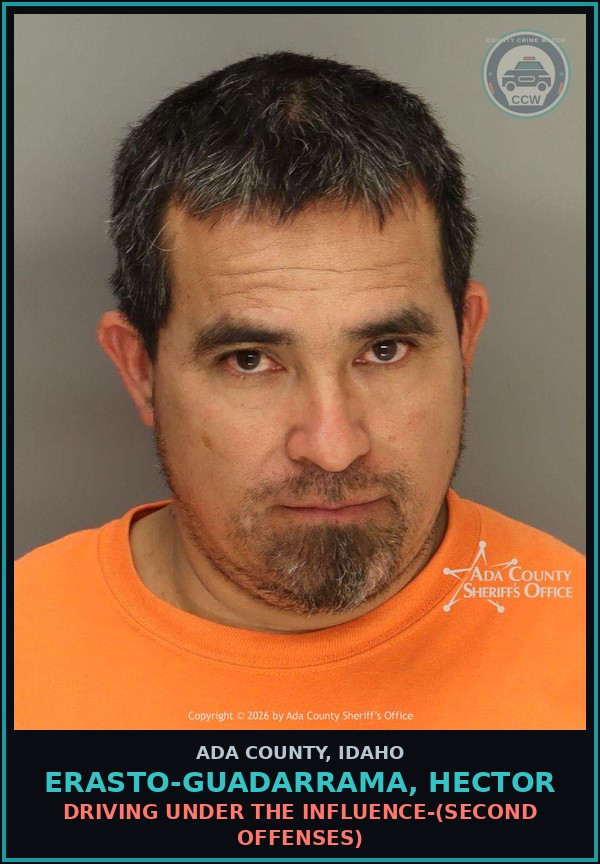 Booking mugshot of Erasto-Guadarrama, Hector in Ada County