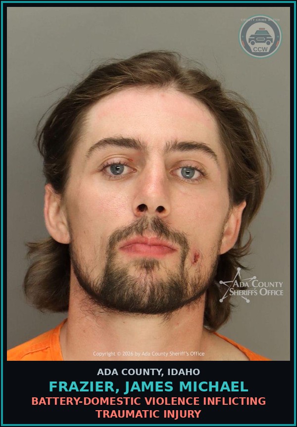 Booking mugshot of Frazier, James Michael in Ada County