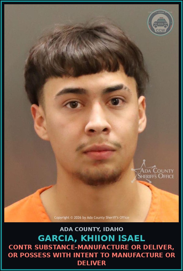 Booking mugshot of Garcia, Khiion Isael in Ada County