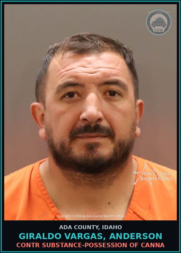 Booking mugshot of Giraldo vargas, Anderson in Ada County