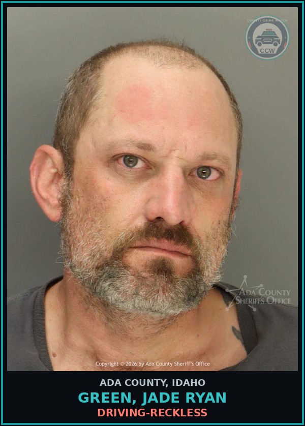 Booking mugshot of Green, Jade Ryan in Ada County