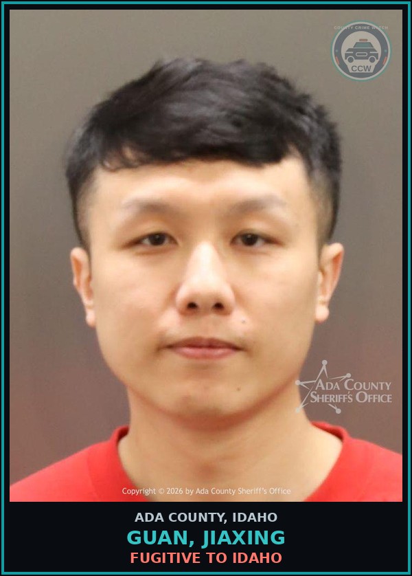 Booking mugshot of Guan, Jiaxing in Ada County