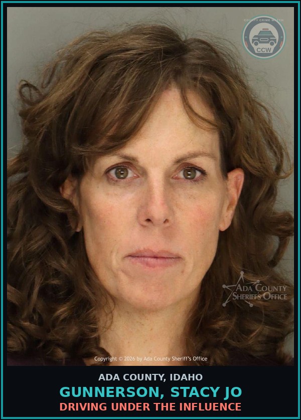 Booking mugshot of Gunnerson, Stacy Jo in Ada County