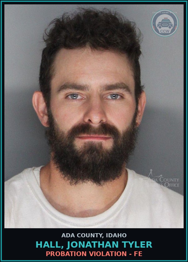 Booking mugshot of Hall, Jonathan Tyler in Ada County