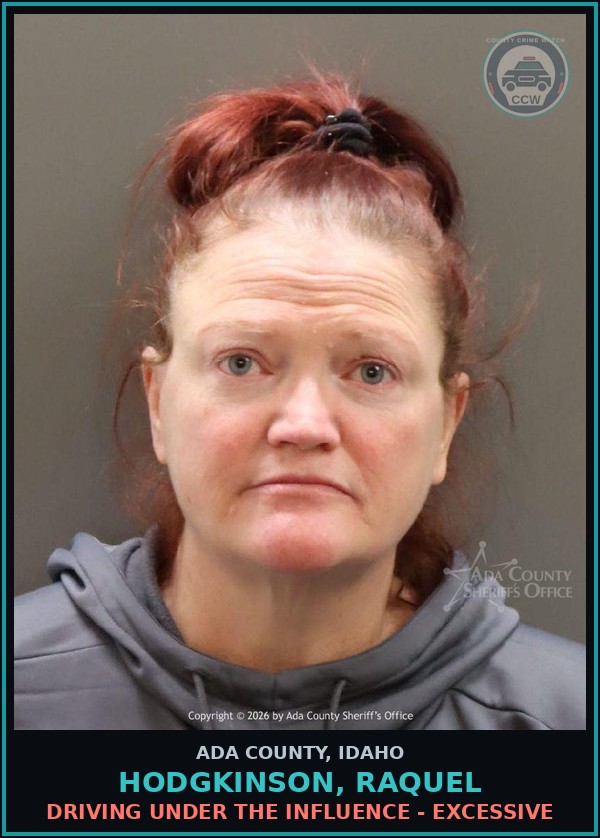 Booking mugshot of Hodgkinson, Raquel in Ada County