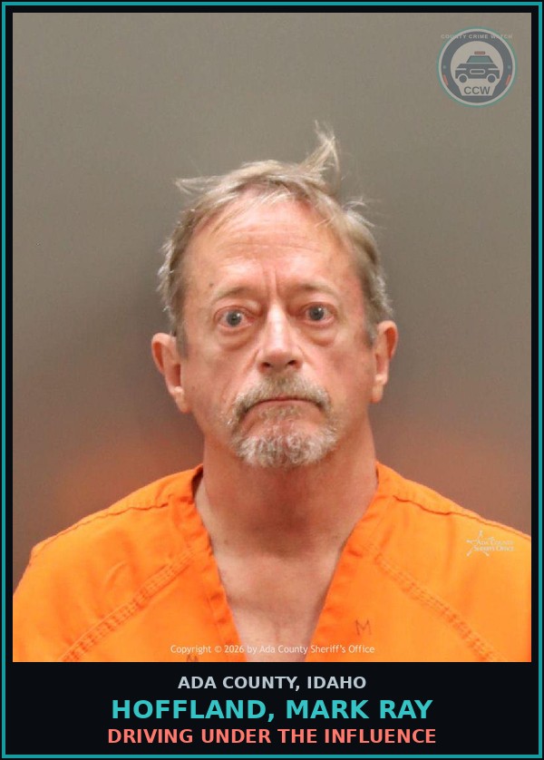 Booking mugshot of Hoffland, Mark Ray in Ada County