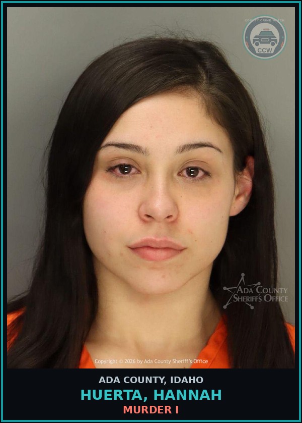 Booking mugshot of Huerta, Hannah in Ada County