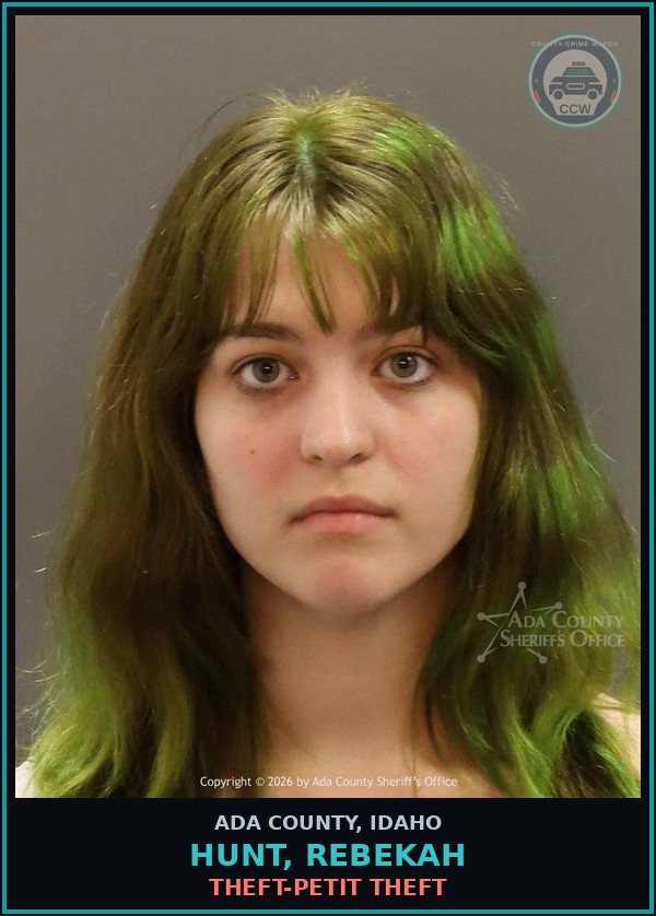 Booking mugshot of Hunt, Rebekah in Ada County