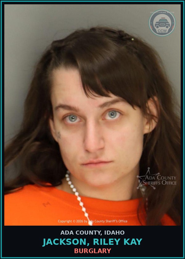 Booking mugshot of Jackson, Riley Kay in Ada County