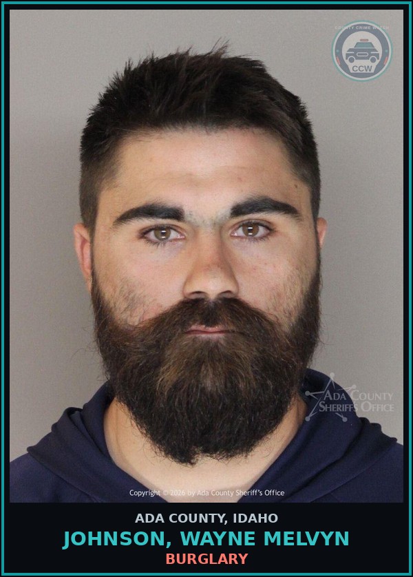 Booking mugshot of Johnson, Wayne Melvyn in Ada County