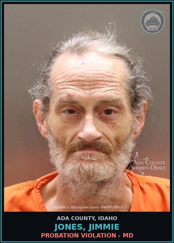 Booking mugshot of Jones, Jimmie in Ada County