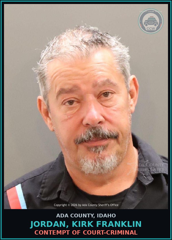 Booking mugshot of Jordan, Kirk Franklin in Ada County