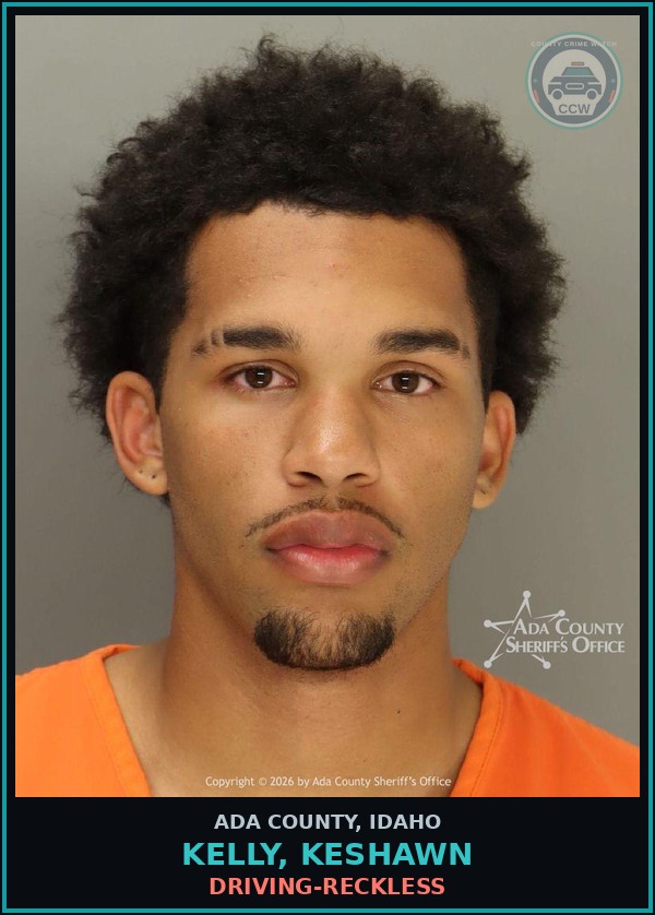 Booking mugshot of Kelly, Keshawn in Ada County