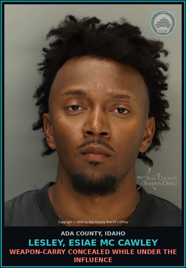 Booking mugshot of Lesley, Esiae Mc cawley in Ada County
