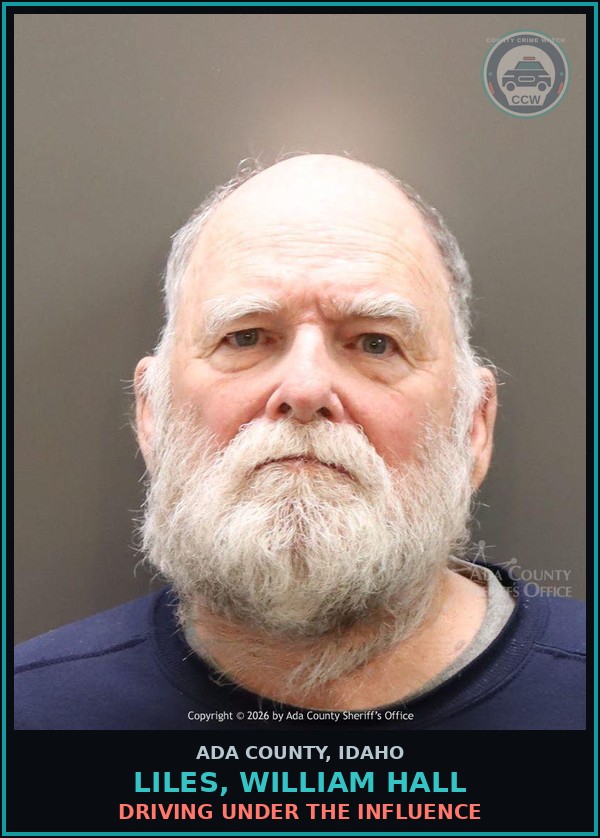 Booking mugshot of Liles, William Hall in Ada County
