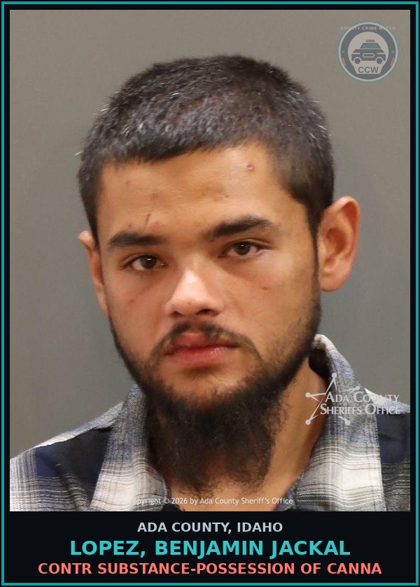Booking mugshot of Lopez, Benjamin Jackal in Ada County