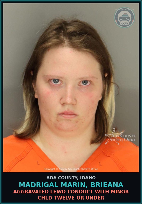 Booking mugshot of Madrigal marin, Brieana in Ada County