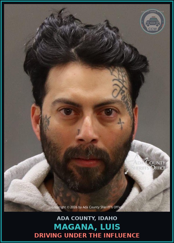 Booking mugshot of Magana, Luis in Ada County