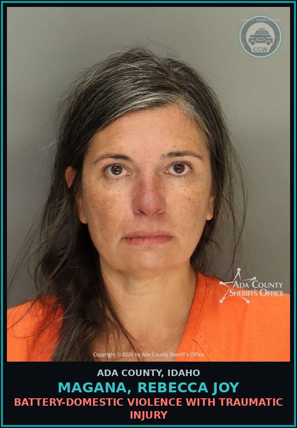 Booking mugshot of Magana, Rebecca Joy in Ada County