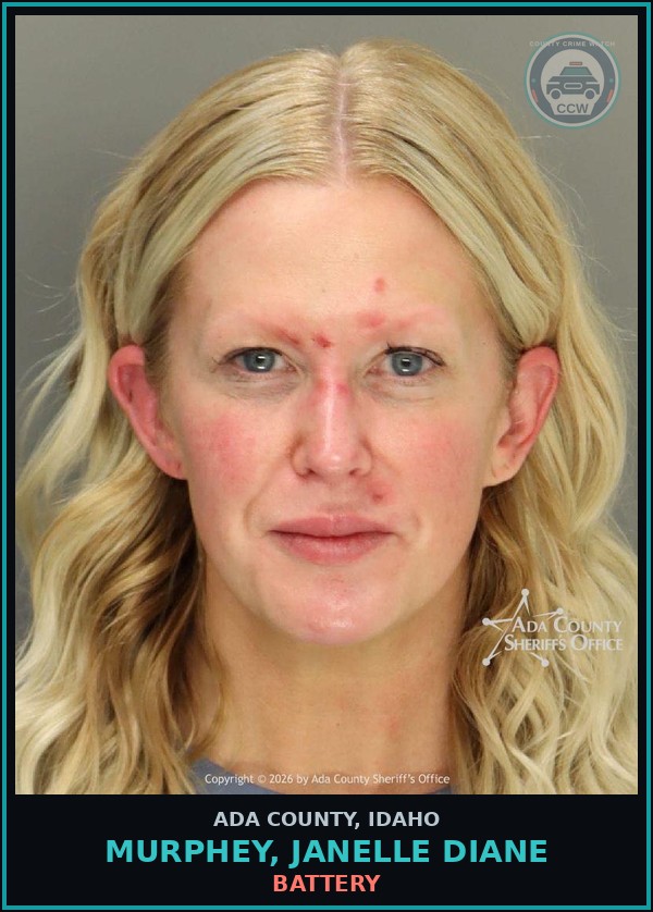 Booking mugshot of Murphey, Janelle Diane in Ada County