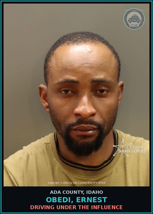 Booking mugshot of Obedi, Ernest in Ada County