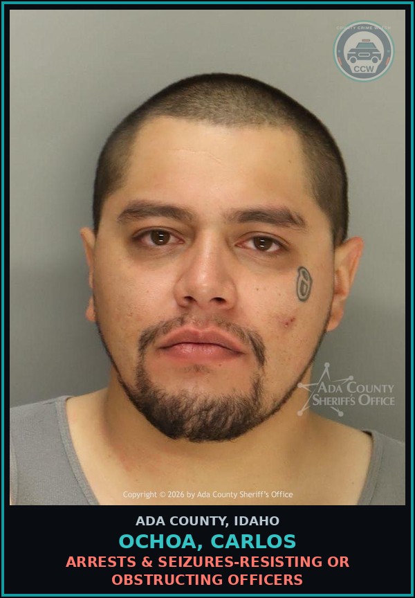 Booking mugshot of Ochoa, Carlos in Ada County
