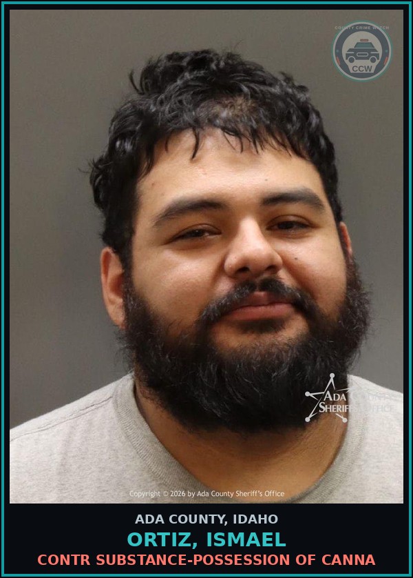Booking mugshot of Ortiz, Ismael in Ada County