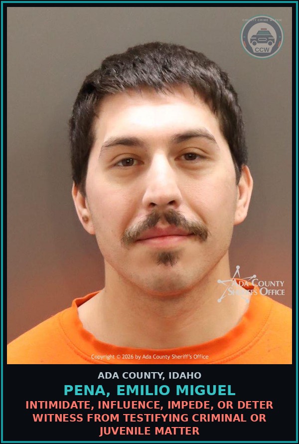 Booking mugshot of Pena, Emilio Miguel in Ada County