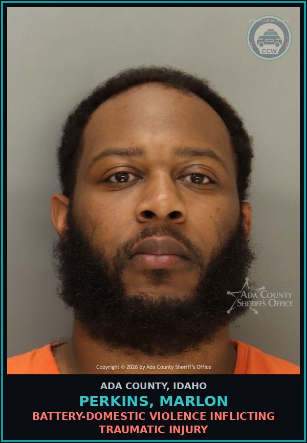 Booking mugshot of Perkins, Marlon in Ada County